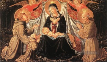  donna - Madonna und Kind mit Sts Francis und Bernardine und Fra Jacopo Benozzo Gozzoli